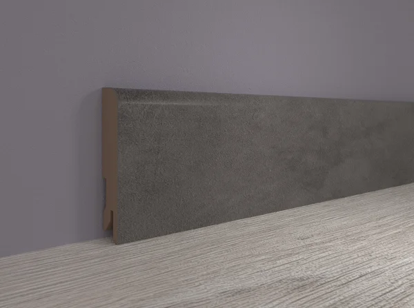 Плинтус MDF Bonkeel 24064 Бетон Лофт Графит (100х16х2400 мм) в Сыктывкаре