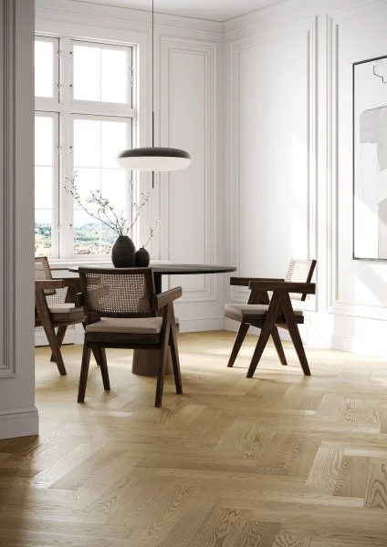 Паркетная доска Quartz Parquet Английская Ёлка Дуб Шампань 33-414 в Сыктывкаре