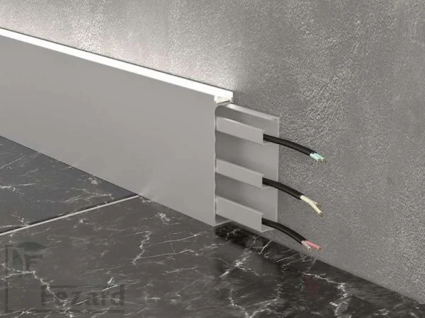 Алюминиевый плинтус Fezard Кабельный ALP-G80-LA Алюминий 80*15*2500 мм в Сыктывкаре