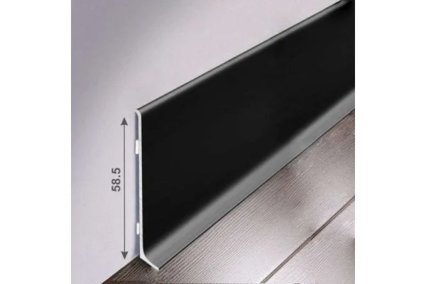 Алюминиевый плинтус Bonkeel ПЛ60 515л Черный (58,5х11,2х2500мм) в Сыктывкаре