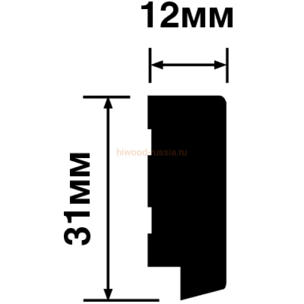Финишный молдинг LF124B GR3 левый декорированный (31х12х2700мм) в Сыктывкаре