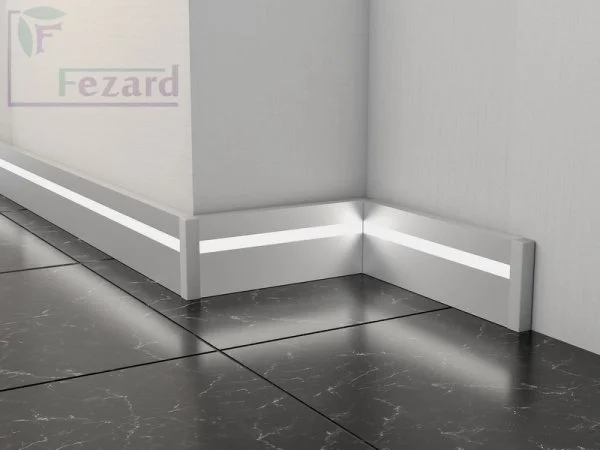 Алюминиевый плинтус Fezard Кабельный ALP-G80-LF Алюминий 80*15*2500 мм в Сыктывкаре