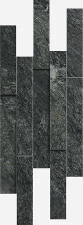Керамогранит Italon Скайфолл Неро Брик 3D (Патинированная, 28х78) в Сыктывкаре