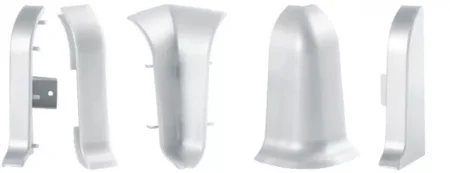 Угол наружный для плинтуса ALP-C43 Серебро (ПВХ) в Сыктывкаре