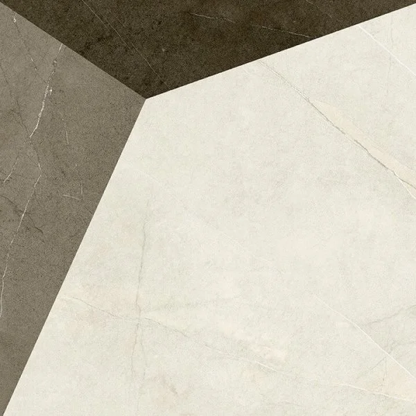 Керамогранит Coliseum Фьямма Уайт Вставка Фрэйм 60х60 (Натуральный и Реттифицированный) в Сыктывкаре