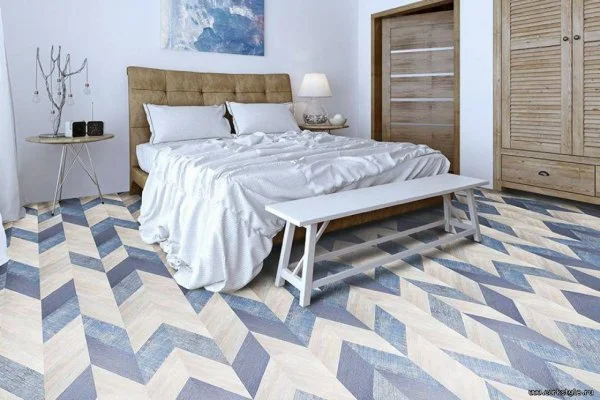 Пробковое покрытие CorkStyle Chevron Blue (1235*305*6 мм) HC в Сыктывкаре