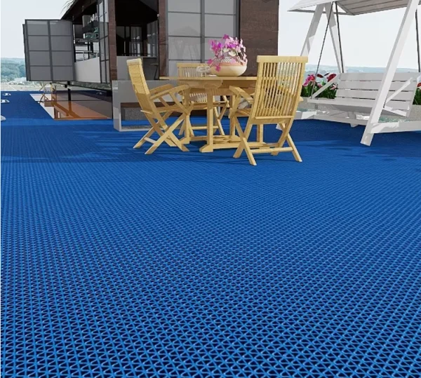 Грязезащитное рулонное покрытие ЗигЗаг Синий 4,5 мм (1,2 м) Китай в Сыктывкаре