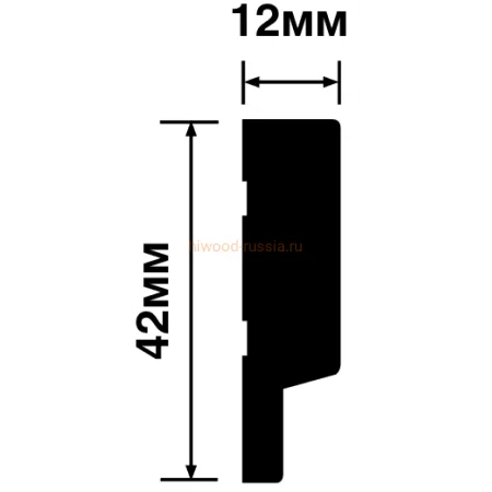 Финишный молдинг LF124A GN68 правый декорированный (42х12х2700мм) в Сыктывкаре