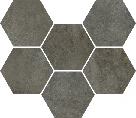 Керамогранит Coliseum Экспо Дарк Мозаика Гексагон (Натуральная, 25х29) в Сыктывкаре