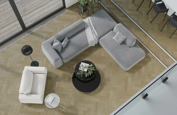 Паркетная доска Quartz Parquet Английская Ёлка Дуб Карельский 33-419 в Сыктывкаре