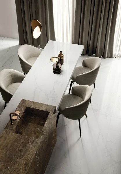 Керамогранит Italon Шарм Делюкс Бьянко Микеланджело 60х120 (Паттинированная и реттифицированная) в Сыктывкаре