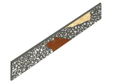 Керамогранит Coliseum Палладио Блэк Плинтус (Натуральный, 7,2х60) в Сыктывкаре