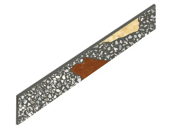 Керамогранит Coliseum Палладио Блэк Плинтус (Натуральный, 7,2х60) в Сыктывкаре