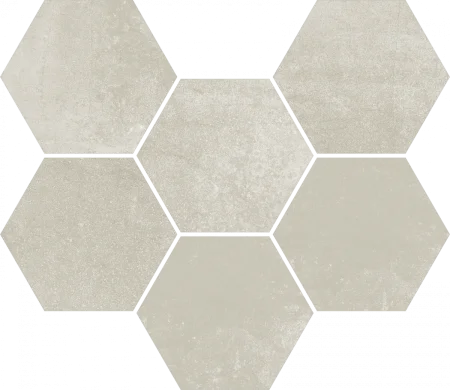 Керамогранит Coliseum Экспо Уайт Мозаика Гексагон (Натуральная, 25х29) в Сыктывкаре