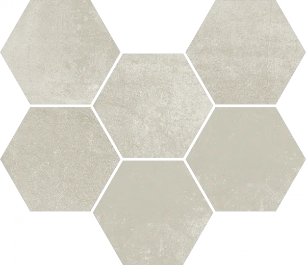 Керамогранит Coliseum Экспо Уайт Мозаика Гексагон (Натуральная, 25х29) в Сыктывкаре