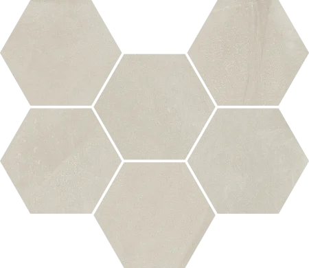 Керамогранит Italon Континуум Пьюр Мозаика Гексагон (Натуральная 25х29) в Сыктывкаре
