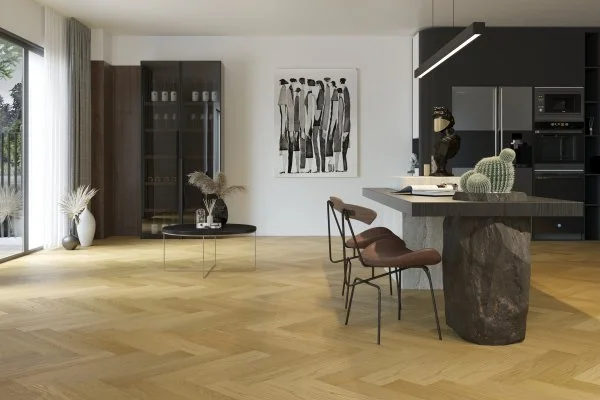 Паркетная доска Quartz Parquet Английская Ёлка Дуб Медовый Раф 33-463 в Сыктывкаре