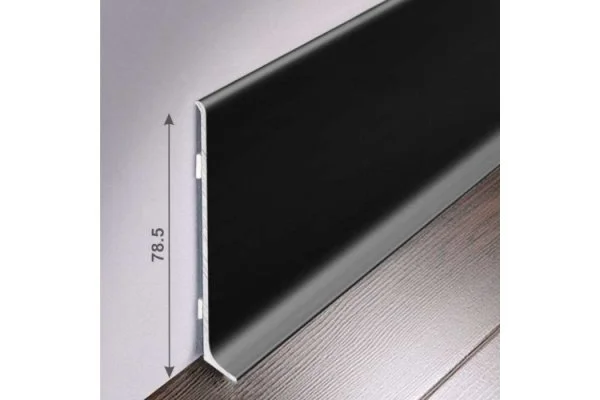 Алюминиевый плинтус Bonkeel ПЛ80 515л Черный (78,5х11,2х2500мм) в Сыктывкаре