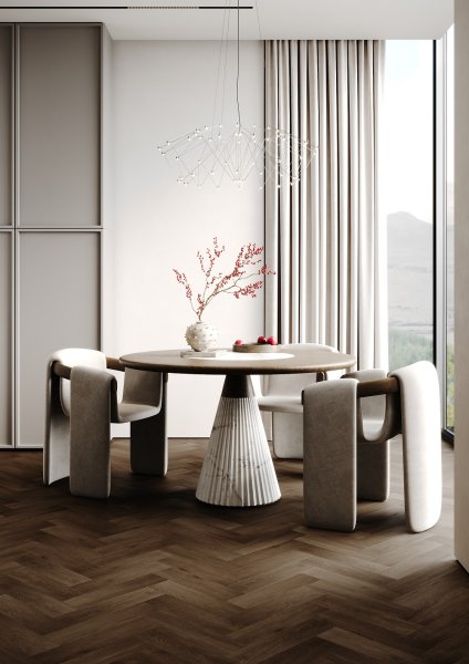 Кварц-виниловая плитка Fargo Herringbone 44-7009-24 Дуб Шварцвальд в #REGION_NAME_DECLINE_PP#